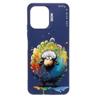 Чехол для Xiaomi Redmi 12 (23053RN02Y) силиконовый (рис. 335/овечка) <темно-синий> ― Оптовый PromiseMobile