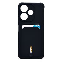 Чехол для Xiaomi Redmi 13 (24040RN64Y) силиконовый с картхолдером №4 <черный> ― Оптовый PromiseMobile