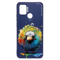 Чехол для Xiaomi Redmi 9C силиконовый (рис. 335/овечка) <темно-синий> ― Оптовый PromiseMobile