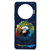 Чехол для Xiaomi Redmi A3 (23129RN51X) силиконовый (рис. 335/овечка) <темно-синий> ― Оптовый PromiseMobile