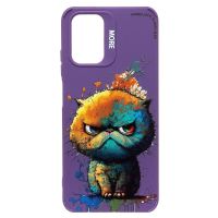 Чехол для Xiaomi Redmi Note 10 (M2101K7AG), 10S (M2101K7BL) силиконовый (рис. 335/кот) <фиолетовый> ― Оптовый PromiseMobile