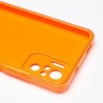 Чехол для Xiaomi Redmi Note 10 (M2101K7AG), 10S (M2101K7BL) силиконовый с блестками №3 <оранжевый>
