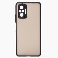 Чехол для Xiaomi Redmi Note 10 Pro (M2101K6G) пластиковый с окантовкой <черный> ― Оптовый PromiseMobile