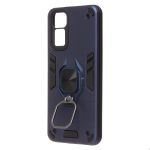 Чехол для Xiaomi Redmi Note 12S (23030RAC7Y) силиконовый противоударный с кольцом <синий>