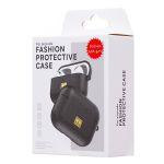 Чехол для кейса наушников Apple AirPods, AirPods 2 экокожа PCP08 <черный>