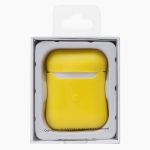 Чехол для кейса наушников Apple AirPods, AirPods 2 силиконовый Soft touch <желтый>
