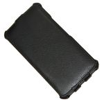 Чехол для Alcatel OT 8020D флип кожзам №1 <черный>