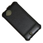 Чехол для Fly IQ444 флип кожзам №1 <черный>