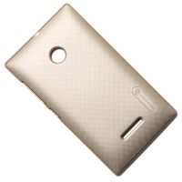 Чехол для Microsoft 435 Dual задняя крышка пластик ребристый Nillkin <золотой> ― Оптовый PromiseMobile