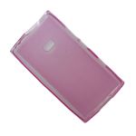 Чехол для Nokia 900 силиконовый матовый <розовый>