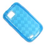Чехол для Samsung S5600 силиконовый матовый <синий>
