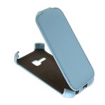 Чехол для Samsung S6310, S6312 (Galaxy Young) флип кожзам №1 <голубой>