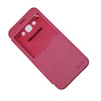 Чехол для Samsung SM-A800F (Galaxy A8 2015) флип боковой пластик-кожзам с окошком Nillkin Sparkle <розовый> ― Оптовый PromiseMobile