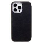 Чехол для Apple iPhone 16 Pro Max флип боковой кожзам №3 <черный>