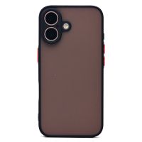 Чехол для Apple iPhone 16 пластиковый с окантовкой <черный> ― Оптовый PromiseMobile