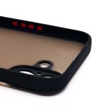 Чехол для Apple iPhone 16 пластиковый с окантовкой <черный>