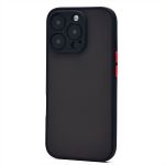 Чехол для Apple iPhone 16 Pro пластиковый с окантовкой <черный>