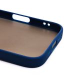Чехол для Apple iPhone 16 Pro пластиковый с окантовкой <темно-синий>