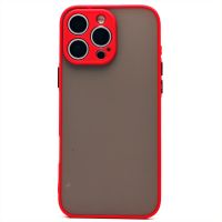 Чехол для Apple iPhone 16 Pro Max пластиковый с окантовкой <красный> ― Оптовый PromiseMobile