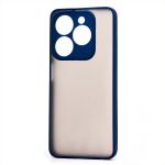 Чехол для Infinix Hot 40i (X6528B) пластиковый с окантовкой <темно-синий>