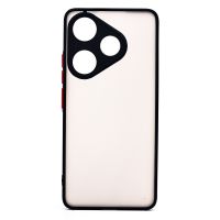 Чехол для Xiaomi Poco F6 (24069PC21G) пластиковый с окантовкой <черный> ― Оптовый PromiseMobile