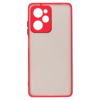 Чехол для Xiaomi Poco X5 Pro 5G пластиковый с окантовкой <красный> ― Оптовый PromiseMobile