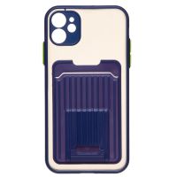 Чехол для Apple iPhone 11 пластиковый с картхолдером <синий> ― Оптовый PromiseMobile