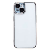 Чехол для Apple iPhone 15 пластиковый с закрытой камерой <серебристый> ― Оптовый PromiseMobile