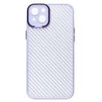 Чехол для Apple iPhone 14 Plus пластиковый вставка под карбон <светло-фиолетовый> ― Оптовый PromiseMobile