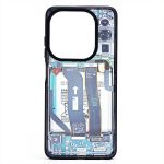 Чехол для Infinix Hot 40i (X6528B) пластиковый (рис. 088) <голубой>