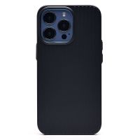 Чехол для Apple iPhone 13 Pro пластиковый рифленый <черный> ― Оптовый PromiseMobile