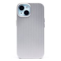Чехол для Apple iPhone 15 пластиковый рифленый <серебристый> ― Оптовый PromiseMobile