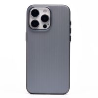 Чехол для Apple iPhone 15 Pro Max пластиковый рифленый <серый> ― Оптовый PromiseMobile