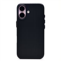 Чехол для Apple iPhone 16 пластиковый рифленый <черный> ― Оптовый PromiseMobile