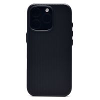 Чехол для Apple iPhone 16 Pro пластиковый рифленый <черный> ― Оптовый PromiseMobile