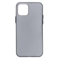 Чехол для Apple iPhone 12, iPhone 12 Pro пластиковый Coblue Matte <прозрачно-черный> ― Оптовый PromiseMobile
