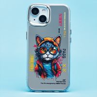 Чехол для Apple iPhone 15 силиконовый (рис. 092/кот) <серый> ― Оптовый PromiseMobile