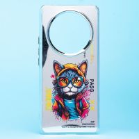 Чехол для Huawei Honor X9b (ALI-NX1) силиконовый (рис. 092/кот) <серый> ― Оптовый PromiseMobile