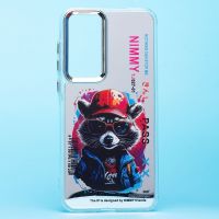 Чехол для Samsung SM-A356E (Galaxy A35 5G) силиконовый (рис. 092/енот) <серый> ― Оптовый PromiseMobile