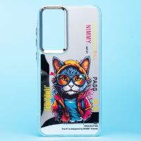 Чехол для Samsung SM-A556E (Galaxy A55 5G) силиконовый (рис. 092/кот) <серый> ― Оптовый PromiseMobile