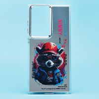Чехол для Samsung SM-S918B (Galaxy S23 Ultra) силиконовый (рис. 092/енот) <серый> ― Оптовый PromiseMobile