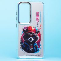 Чехол для Samsung SM-S921B (Galaxy S24) силиконовый (рис. 092/енот) <серый> ― Оптовый PromiseMobile