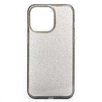 Чехол для Apple iPhone 13 силиконовый с блестками <серо-прозрачный> ― Оптовый PromiseMobile