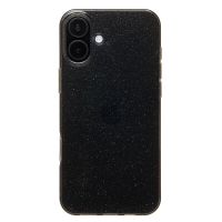 Чехол для Apple iPhone 16 Plus силиконовый с блестками <серо-прозрачный> ― Оптовый PromiseMobile