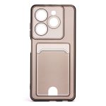 Чехол для Infinix Smart 8 (X6525), 8 Pro (X6525B), Tecno Spark 20 (KJ5), 20C (BG7n) силиконовый с картхолдером №2 <черный>