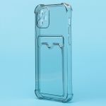 Чехол для Apple iPhone 12 силиконовый с картхолдером <черный>