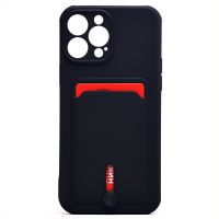 Чехол для Apple iPhone 13 Pro Max силиконовый с картхолдером №4 <черный> ― Оптовый PromiseMobile