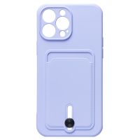 Чехол для Apple iPhone 13 Pro Max силиконовый с картхолдером №4 <светло-фиолетовый> ― Оптовый PromiseMobile