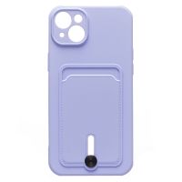 Чехол для Apple iPhone 14 Plus силиконовый с картхолдером №4 <светло-фиолетовый> ― Оптовый PromiseMobile