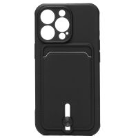 Чехол для Apple iPhone 14 Pro силиконовый с картхолдером №4 <черный> ― Оптовый PromiseMobile